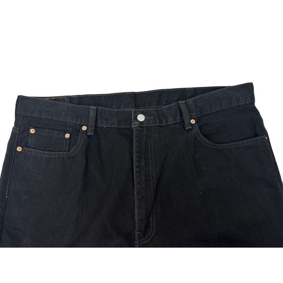 Levis 550 Relaxed Fit Straight Leg Mens Jeans Black Wash Size 42x32 - Picture 8 of 8